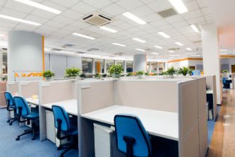 Office after being cleaned by Houston office cleaning company