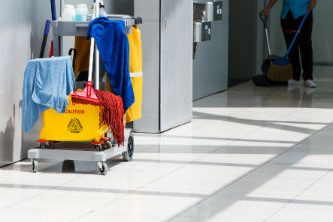 Office cleaning work area