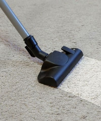 Office carpet cleaning service deep clean in progress